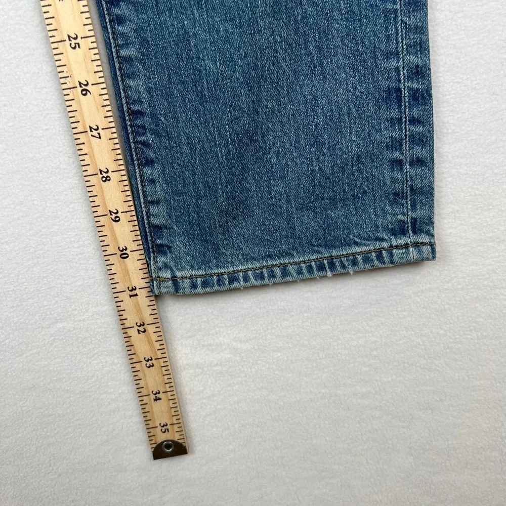 J.Crew Straight Flex Jeans Distressed Denim Blue‎ Mens Size 31x32